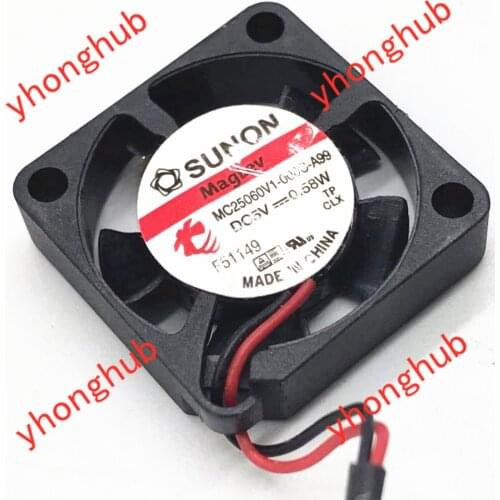SUNON MC25060V1-000C-A99 DC 5V 0.58W 25x25X6mm Server Cooling Fan