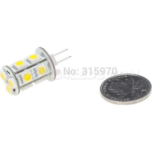 Led g4 Lamp 13LED 5050SMD G4 BULB 12V 2.5W White Warm White Led Ceiling Light Desk Lamp bulb Halogen Replacement 5pcs/lot