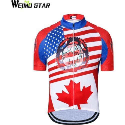 Weimostar mtb Cycling Jersey 2018 Cycling Clothing USA Racing Sports Bicycle Bike Jersey Short Sleeves Maillot ropa Ciclismo