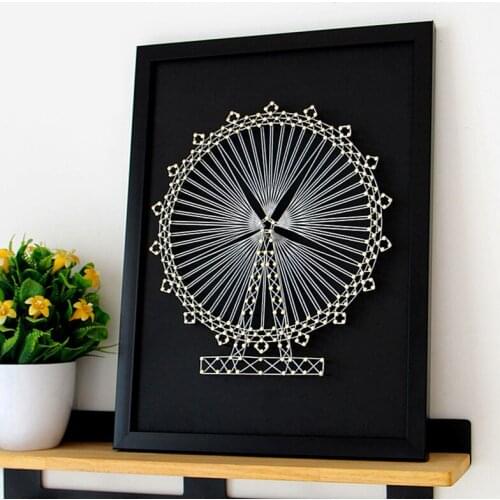 Iron tower Ferris wheel nail winding painting DIY material package wool winding painting hand decorative painting gift