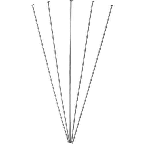 DoreenBeads Stainless Steel Head Pins Dull Silver Color For Jewelry Making Jewelry Accessories 7.5cm long,0.7mm(21gauge,)200 PCs