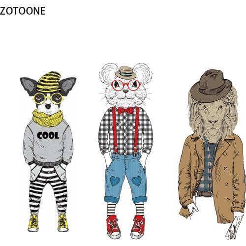 ZOTOONE Cute Pop Dogs Iron on Cartoon Patches Diy Child T-shirt Dresses Sweater Thermal Transfer Patch for Clothing Heat Press E