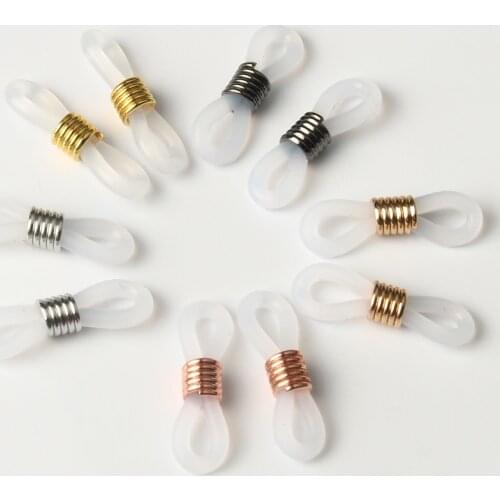 20pcs Non Slip Silicone Rubber Ring Glasses Chain Strap Eyelets Rope Sunglasses Ear Hook Eyeglasses Spectacles Loop Connector