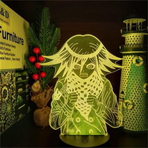 Danganronpa 3D Lamp Kokichi Oma LED Night Light Manga Anime Figure Lampara Home Decoration Lighting Lampe Table Desk Cute Lampe