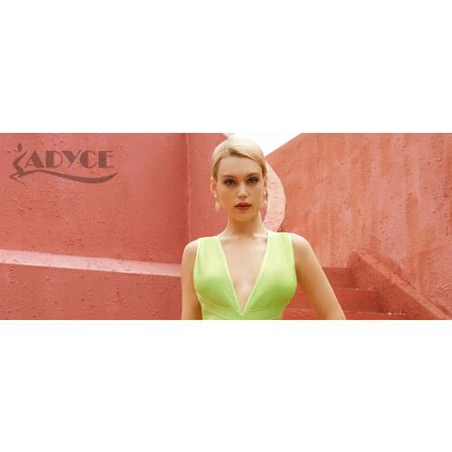 Adyce 2021 New Summer Women V Neck Bodycon Bandage Jumpsuits Sexy Tank Sleeveless & Long Pants Party Outwear Rompers Jumpsuits