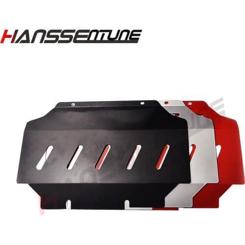 HANSSENTUNE 4x4 Pick up Accessories Front Guard Engine Protection Red Steel Skid Plate For Ranger T6 T7 2012
