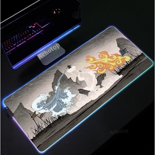 Avatar the Last Airbender Mouse Pad PC Gamer Computer Anime Keyboard Mouse Mat RGB Luminous Large Mousepad Keyboard Desk Mat