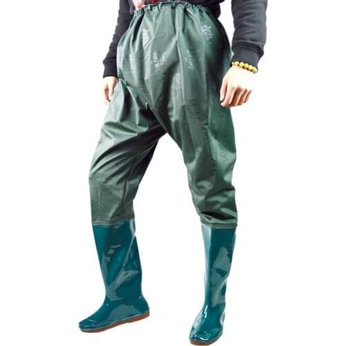 Fishing Trousers Waist Length Trousers Lower Field Fishing Shoes Waterproof Shoes Wading Trousers Green Fishing Trousers
