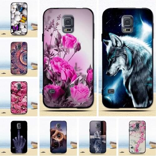 Case For Samsung Galaxy S5 I9600 SM-G900 5.1" Phone Fundas Black Border Soft Silicone TPU Back Cover For Samsung Galaxy S5 Case