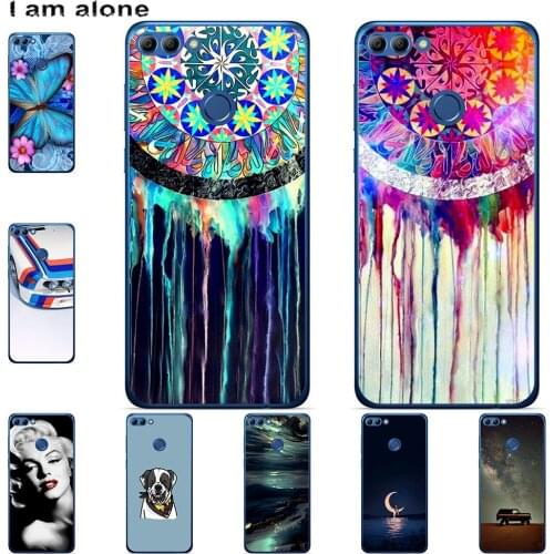 I am alone Phone Case For Huawei Enjoy 7 7 Plus 7S 8 8 Plus Bags Fashion Color Cute Cartoon Printed Paint Mobile