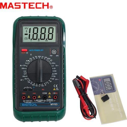 MASTECH MY63 Digital Auto Ranging Multimeter DMM Test Capacitance Frequency