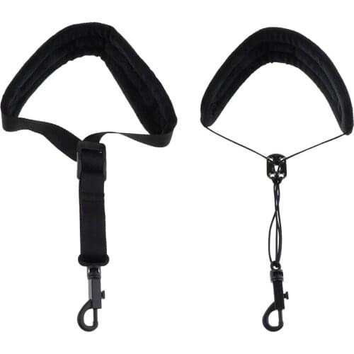 Saxophone Neck Strap, Soft Padded Harness, Thicken Widen Belt, for Alto Tenor Baritone Soprano Bass Sax