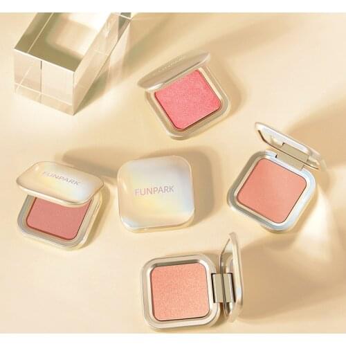 FUNPARK Mist, Solid, Monochrome, Blush, Fine, Easy To Color, Durable, Natural, No Fly Powder, Young Girl, Micro Flash High Gloss