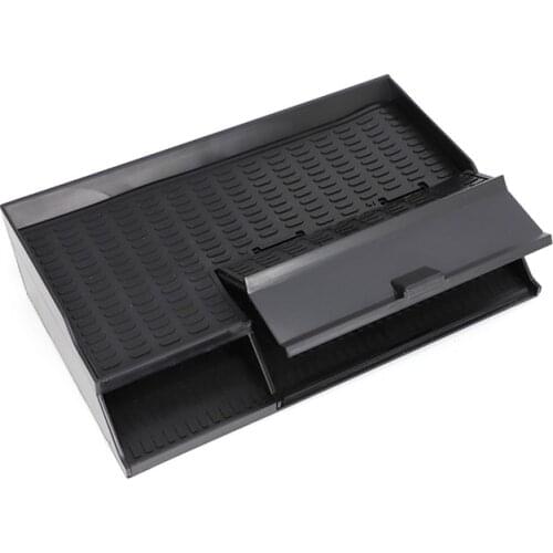 For Tesla Model 3 2018-2019 Car Central armrest Box Container With Mat Stowing Tidying Glove Box Double Storey Non-Slip