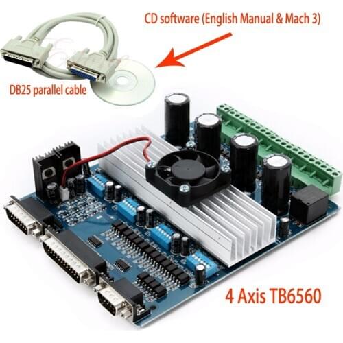 3 4 axis TB6560 Stepper Motor Driver CNC Controller Board 3.5A CNC DSP controlled mach3 controller for diy engraving machine
