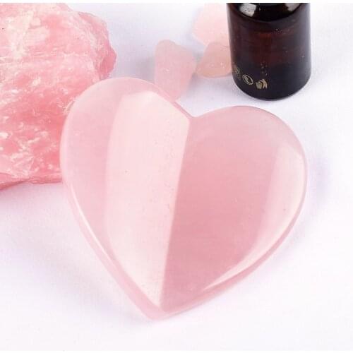Massage Gua Sha Tool Natural Rose Quartz Heart Shape Face Body Eye Crystal Mineral Stone Massager Health Skin Care Detox Lifting
