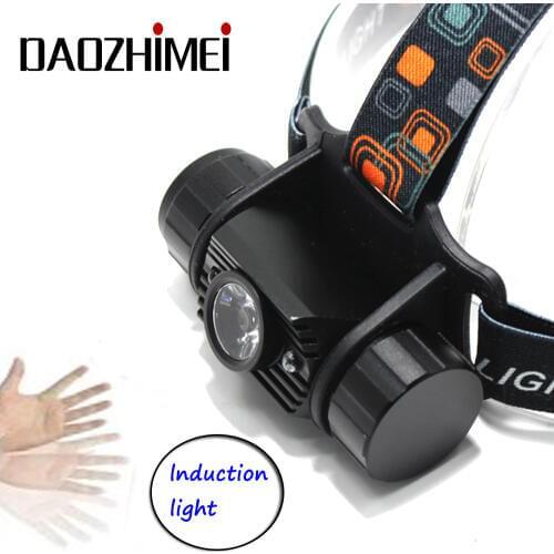 Mini IR Sensor led Headlight Induction 1000LM Headlight 18650 Rechargeable Waterproof Head Torch for Camping Hunting
