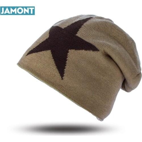 JAMONT Men Winter Hat Beanie Gorro Gorros De Lana Gorras Warm Bonnet Chapeu Cap Cappelli Beanies Bonnet Masculino Casquette Toca