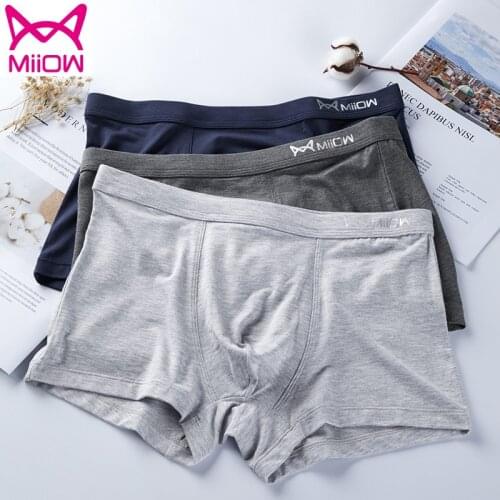 MiiOW Mens Underwear 50 Modal Lightweight and Breathable Mens Boxer Briefs