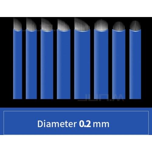 Microblading needles set 50Pcs 0.2mm 12/14/16 U-Shaped Microblading Needle Blade Permanent Makeup Eyebrow For Manual Tattoo Pen