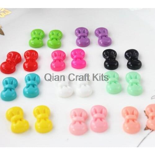 Set of 250pcs Mixed Colors Little Kawaii Kitty Bow Resin Cabochons 22mm Scrapbooking Cell Phone Decor, Hair Accessory DIY Sz0948