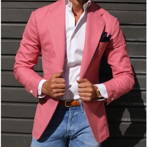 2017 Latest Coat Pant Designs Hot Pink Blazer Casual Men Suit Fashion Jacket Custom Suits Skinny Groom Tuxedo Terno Masculino