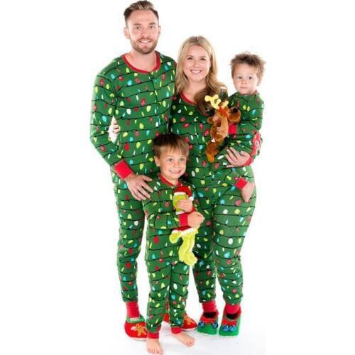 New Family Matching Outfit Christmas Pajamas Mother Daughter Father Son Clothes Christmas Rompers Pajamas Family Clothing Sets