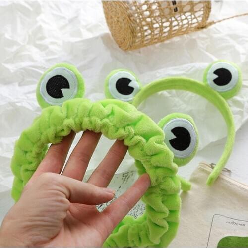 Funny Frog Makeup Headband Wide-brimmed Elastic Hairbands Women Cute Girls Hairband Accessories Hair Bands Hair H7V2