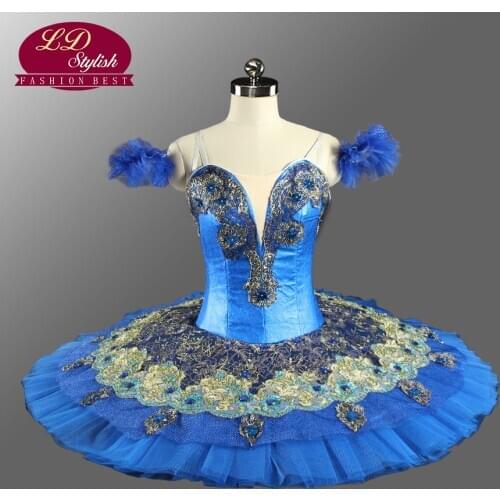 Adult Professional Ballet Tutus Navy Blue Women Le Corsaire Classical Ballet Tutu Ballerina Stage Costumes Tutu Dress LD0074