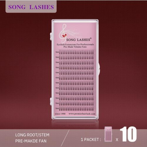 SONG LASHES 0.07 0.10mm thickness premade volume fans Prefanned 2D 3D 4D 5D Volume Eyelash Extension premade volume fans