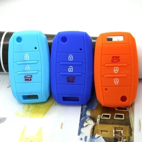 3 4 Button Key Cover Case Fit For Kia Sportage Cerato Optima k5 Rio Carens Rondo Cee'd Picanto k2 Soul Sorento Ski Silicone