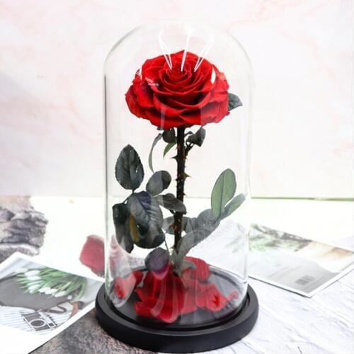 9*15cm 2sets/pack Black Base Transparent Glass Dome Vase Home Wedding Decoration Creative Cover Friend DIY Birthday Gift