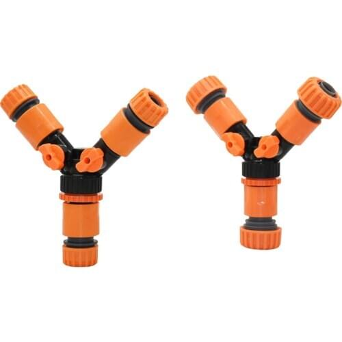 Garden irrigation 1/2" 3/4" Y Connector tap Garden hose tee water splitter 16mm 20mm hose 3-way Connector 1 Pcs