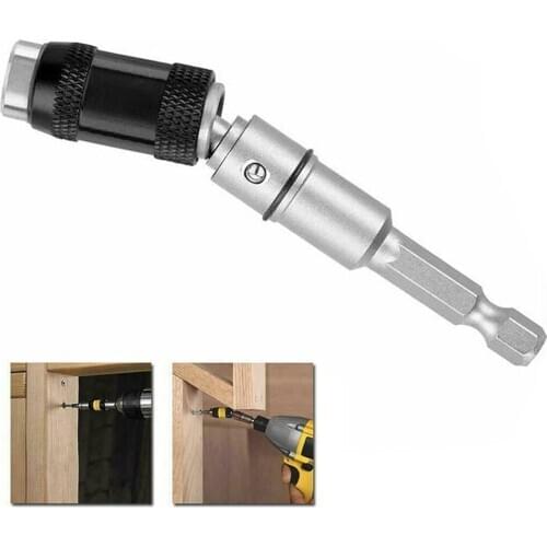 Universal Carbon Steel Magnetic Screwdriver Bit Extension Connector Quick Change Locking Drill Bit Holder Link Rod Drive Guide