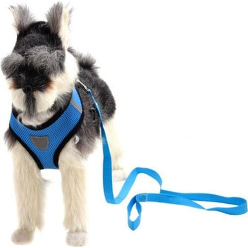 Pet Cat Dog Harness Small Medium Dog Collar Walking Lead Leash for Cat Puppy Harnesses Dogs Mesh Chest Strap Vest Adjustable
