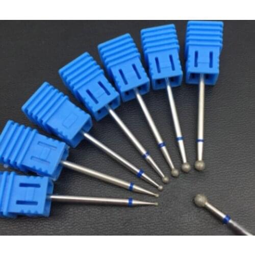1PC Diamond Nail Drill Bit Ball Burr Electric File Nail Cutter Manicure Drill Bits Nail Clean Tools Drill Accessory
