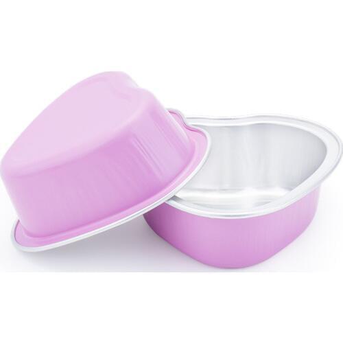 10pcs Mini Heart Shape Aluminum Foil Dessert Cup Disposable Food Cup Pudding Mousse Jelly Container Muffin Cupcake Baking Mold