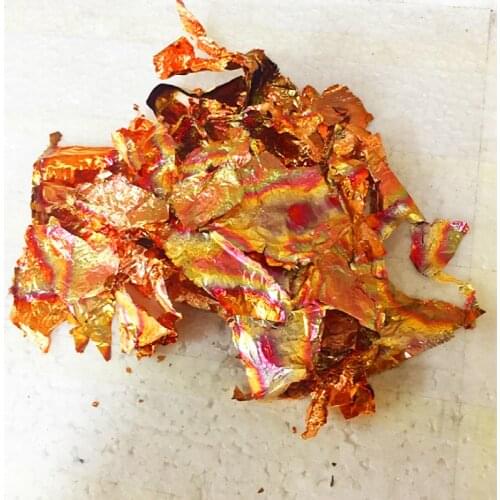 100G Red variegated gold Flake leaf in good quality , free shipping