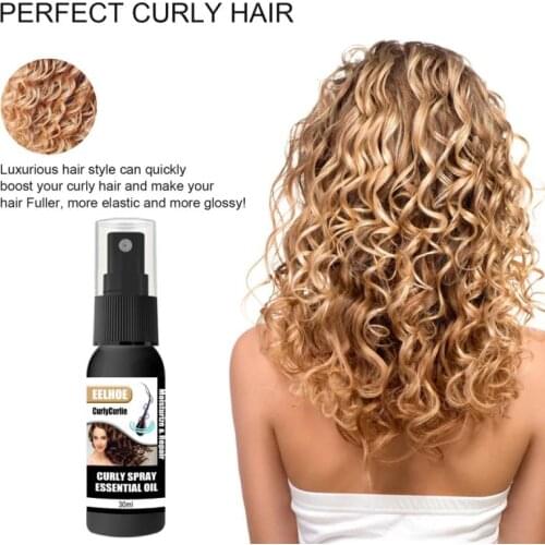 30/50ml Fashion Straight Curly Hair Serum Leave-in Conditioner Elastin Repairing Frizzy Conditioner Natural Hair Care Hair Mask