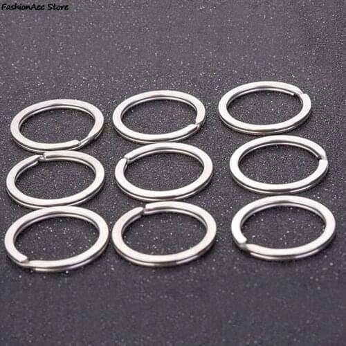 30PCS DIY New Fashion PolishedSplit Ring Keyrings Key Chain Hoop Loop Key Holder
