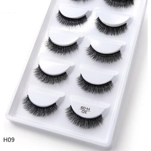 5 pairs false eyelashes 3D mink lashes natural makeup eyelash extension long cross volume soft fake eye lashes winged faux cils