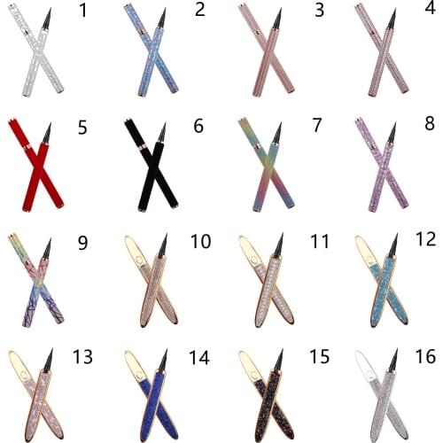 TDANCE 1pc Diamond Magic Self Adhesive Liquid Eyeliner Inside Eye Pencil Magnet-Free Glue-Free Waterproof Makeup Lash Gule Pen