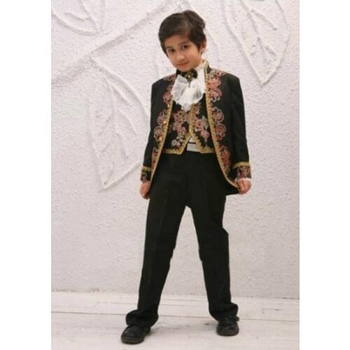 Free shipping/custom made Embroidery Kid Tuxedos Suits Boys Special Occasion Clothes kids tuxedo suit Boys' Attire