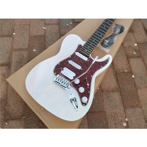 Free shipping new Big John single wave electric guitar with mahogany body in white F-314