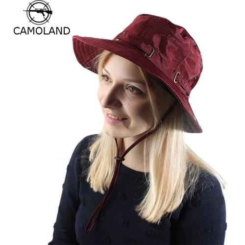 CAMOLAND UPF 50+ Women Summer Sun Hats UV Protection Bucket Hats For Men Beach Caps Outdoor Fishing Mesh Breathable Hat