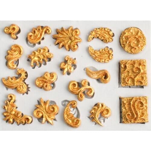 Aouke pattern Silicone Decorating Molds Cake Silicone Mold Sugarpaste Candy Chocolate Gumpaste Clay Mould