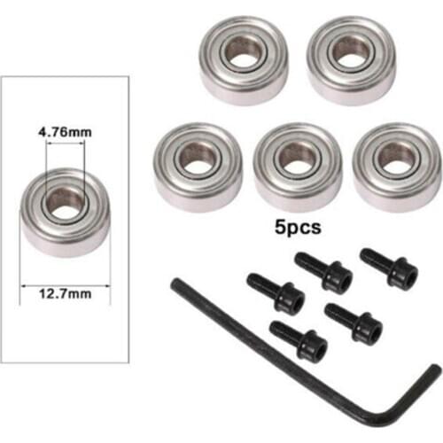 Router Bit Bearing Top Shank Steel For Flush Trim Inner 4.76 Outer 12.7mm Screws Router Bit Bearing Kit for milling head holder