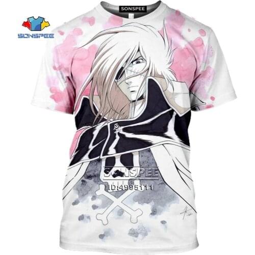Anime Captain Harlock Men T-shirt Pirate 3D Print Tshirt Classic Casual Summer Short Sleeve Harajuku Fitness Tops Streetwear