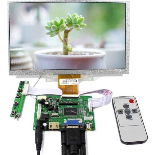 HD MI+VGA+2AV LCD Driver board With 9" 800x480 AT090TN10 AT090TN12 LCD Panel
