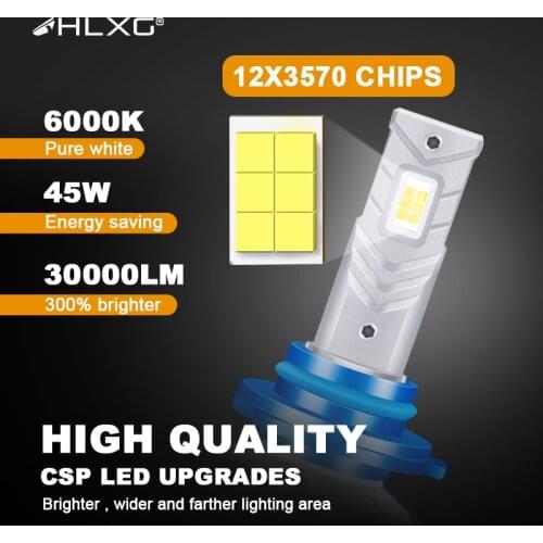 45W 30000LM/Pair H4 H7 LED H8 H11 9005 HB3 9006 HB4 Canbus Headlights Lamps Kit Super Bright Car Accessories luces led para auto